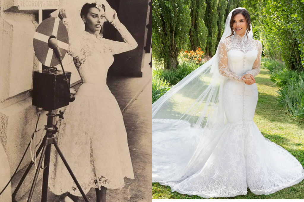 Lauren Snchez's Wedding Dress Inspired by Sophia Loren Sahra.Nko Lauren Snchez's Wedding Dress Inspired by Sophia Loren Sahra.Nko