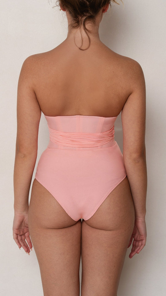 Yollanda — Rosabella, pink corset swimsuit - Sahra.Nko